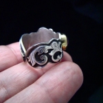 Rubelllite Tourmaline Ring Engraving Detail 2