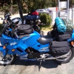 2007 Kawasaki Ninja 250 loaded for a week long riding/camping trip from Sacramento, CA to WA and back down 101/Hwy. 1 :) 08/2010