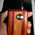 Hog Mod #35.  "Tess"  Canary body, Purpleheart ends and inlay.