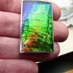 Ammolite Inlay with Sapphire Cap 2