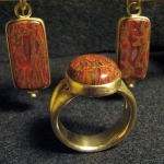 18k gem dino bone set