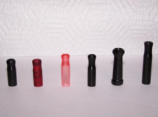 306 Drip Tip Lenghs:

Left to Right ...
1. Standard 306 Drip Tip (from Clouds of Vaper)
2. Colored / Twisted 306 Drip Tip (from NHaler.com) 
3. Translucent Drip 306 Tip (from amajnecig.com)
4. Delryn 306 Drip Tip (from reosmods.com)
5. Canon 306 Drip Tip (from cherryvape.com)
6. XL 306 Drip Tip (from avidvaper.com)