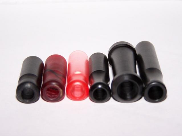306 Drip Tip Mouths

Left to Right ...
1. Standard 306 Drip Tip (from Clouds of Vaper)
2. Colored / Twisted 306 Drip Tip (from NHaler.com) 
3. Translucent Drip 306 Tip (from amajnecig.com)
4. Delryn 306 Drip Tip (from reosmods.com)
5. Canon 306 Drip Tip (from cherryvape.com)
6. XL 306 Drip Tip (from avidvaper.com)
