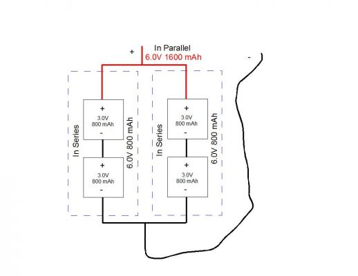 6.0V 1600 mAh battery wiring