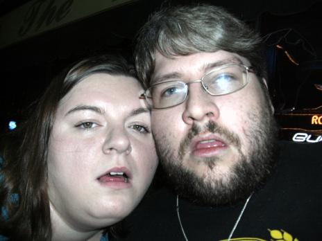 A picture of me and the fiance after my having a few margaritas and him having a few Guinness.