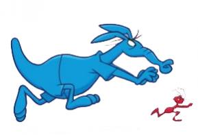 aardvark chasing ant