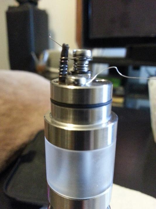 after I attach and remove needle, I insert the wick