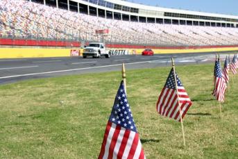 After I got in trouble, the chase truck made me follow him... Laps for Life Blood Drive at Charlotte Motor Speedway 9-11-2011