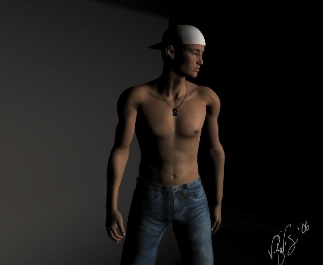 "After the Photoshoot" DAZ 3-D Experiment with lighting.