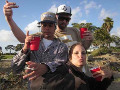 at the beach.... keg cuppin it.