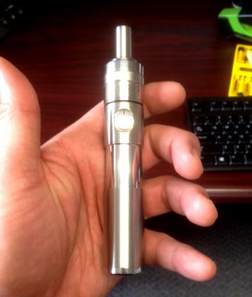 Authentic Atmizoo Roller SS Matte with a dual coil Helios RDA and matte drip tip in 18650 mode.