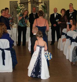 Back of flower girl's dress
