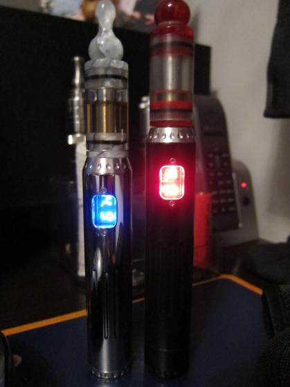 blue and red LED