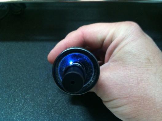 Blue LED (From old 510 battery) when power is present at the atty