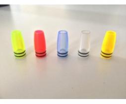 Bullet cut Plexiglass drip tips. With  double O-rings to avoid thermal bridges.