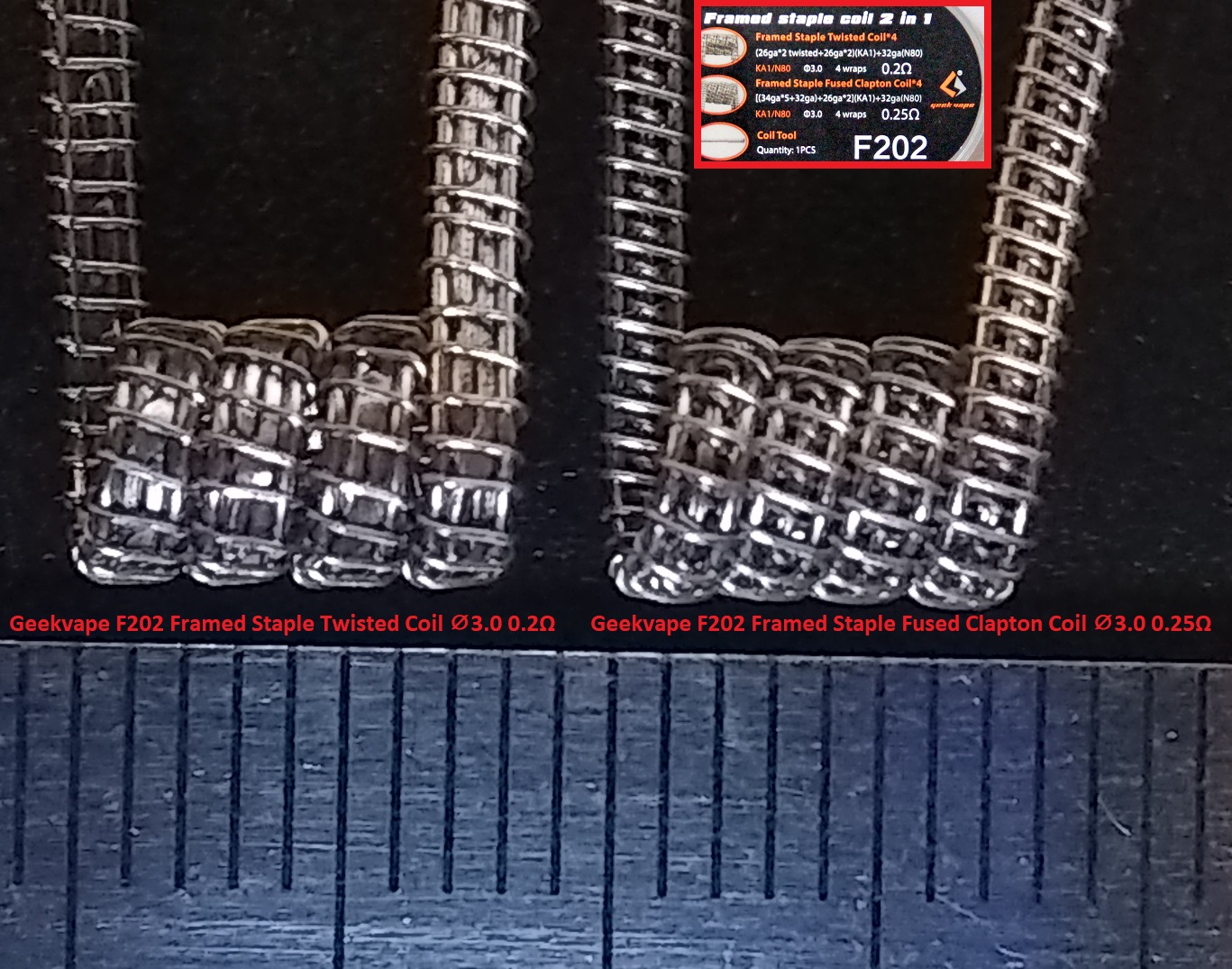 Closeup - Geekvape F202 Frame Staple Coil Picture