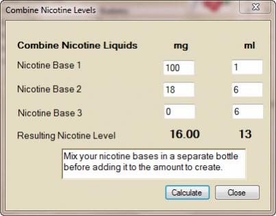 Combine Nicotine strength feature