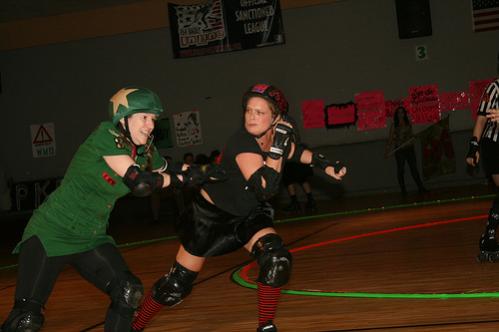 Derby girls are cool...the boss on the right...