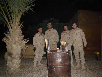 Felix, me, cliff and Scuba Zeb celebratin my Bday with a good ole bonfire.