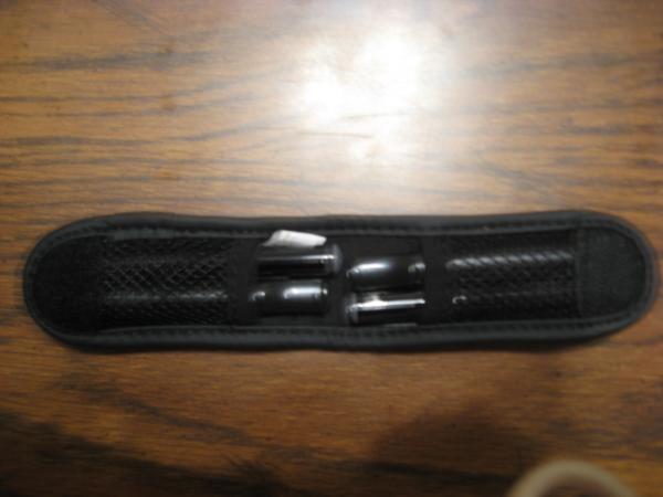 Flash Drive case your can pick up at an office supply store make perfect E cig Cases.  In this photo an 801 battery and 3 loaded atomizers.