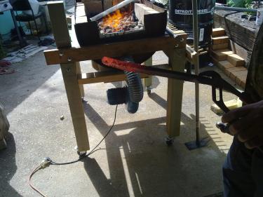 forge and heated steel