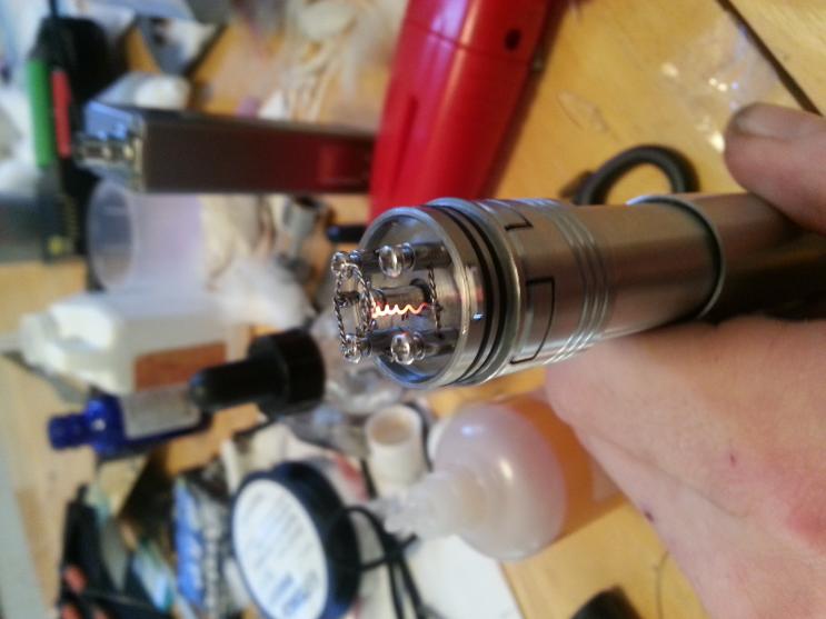 Frayed Neuse first coil added to base.
