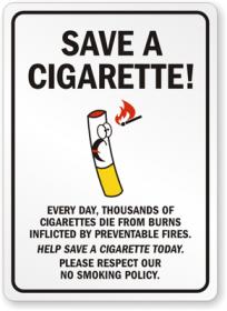 Funny No Smoking Sign S 5340
