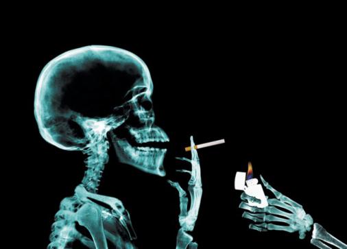 funny skeleton girl smoking