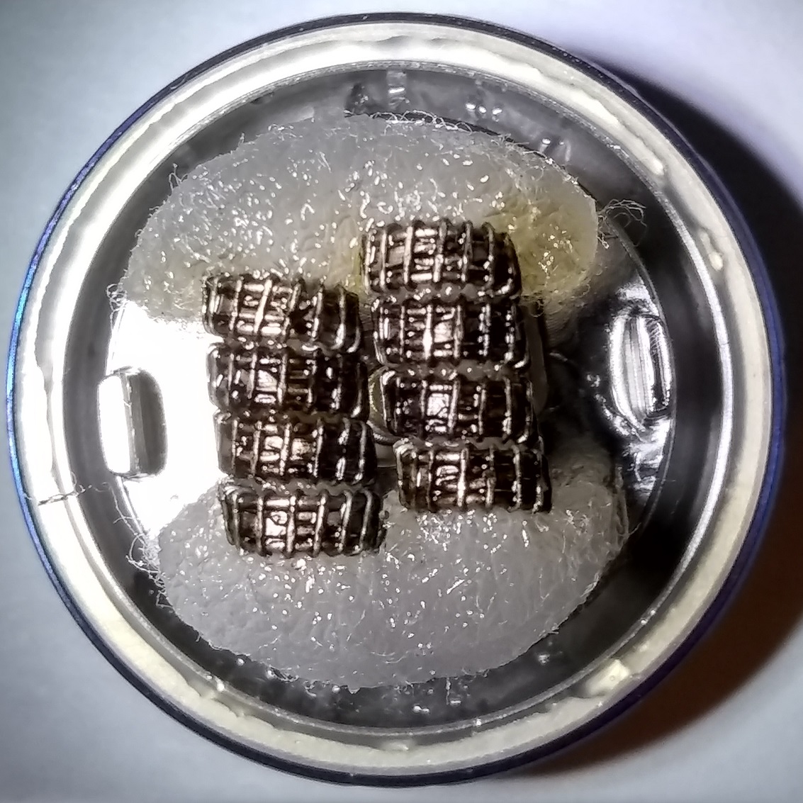 Geekvape Framed Staple Spaced 0.1Ω Dual Coil Build Top View