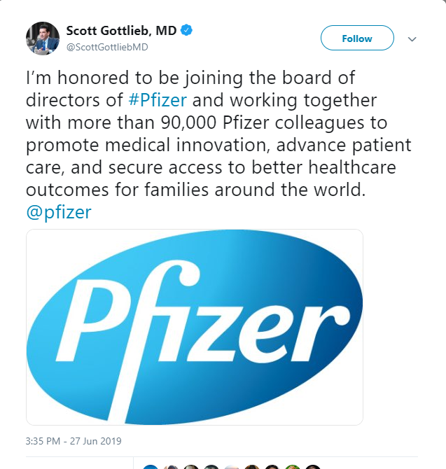 Gottlieb Pfizer Tweet