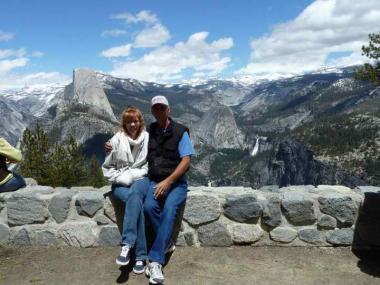 Half Dome & Yosemite Falls from Glacier Point