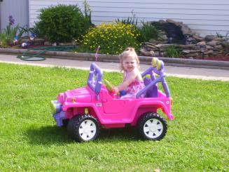 Hannah on the move.