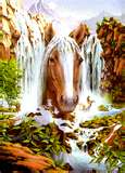 horsehead in waterfall