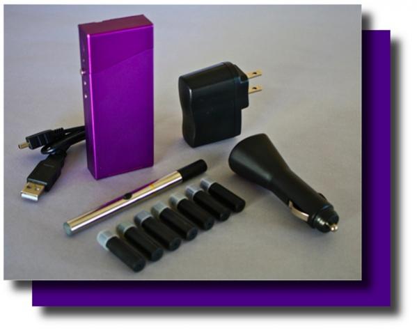 i E-Smoker's Loaded Joye510 PCC KIT:
Everyone needs the carrying convenience of a PCC while continuing to charge 510 batteries throughout the day !!

EACH JOYE510 LOADED PCC KIT INCLUDES:
          (1)  PCC Case
          (1)  Manual Rechargeable Battery
          (1)  Atomizer
          (2)  Cartridges (Tobacco / M-boro)
          (1)  USB Power Cord
          (1)  User Manual

EXTRA ITEMS INCLUDED:
          (5)  Extra Cartridges (Tobacco / M-boro or Blanks)
          (1)  USB Wall Outlet Adapter
          (1)  USB Car Adapter