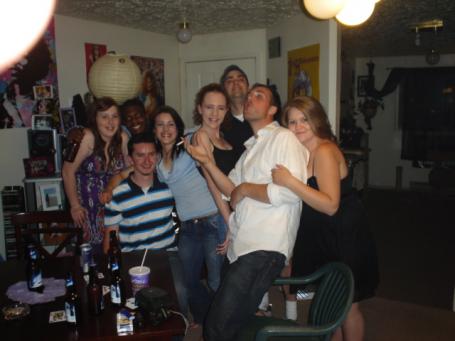 If you can't find me I'm in the middle with the black shirt.