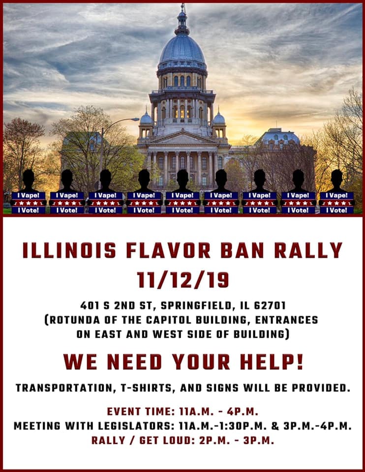 Illinois Flavor Ban Rally Flyer