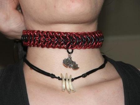 interweave chainmail with a pewter bat