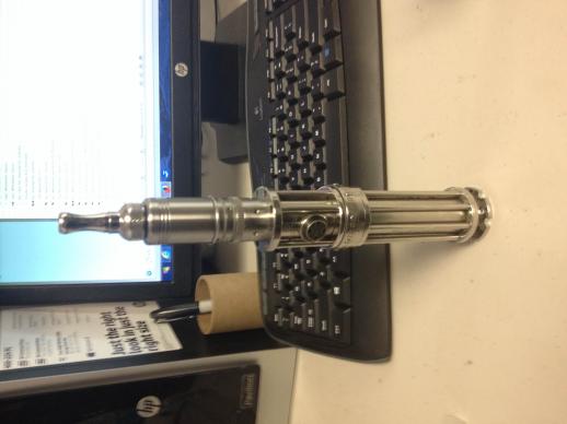 itaste 134 with an aspire tank with a stainless steel tank and removed the airflow adjustment for maximum vapor...Love this thing, one of the best tanks I have used.