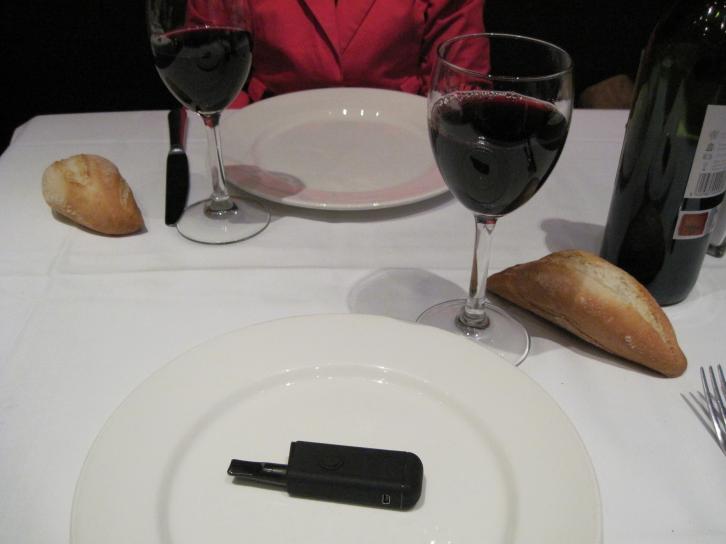 JS at dinner