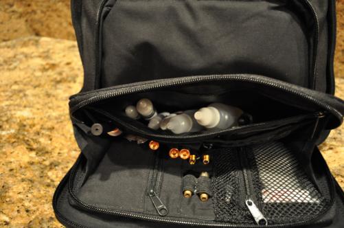 Juices in zipper/lined zip pocket