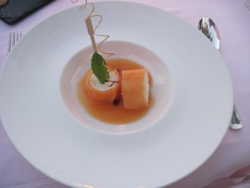 Le Montrachet dinner   melon desert