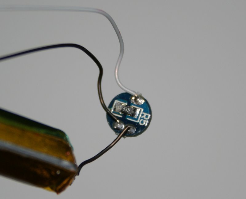 led at other end of battery