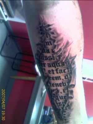left forearm