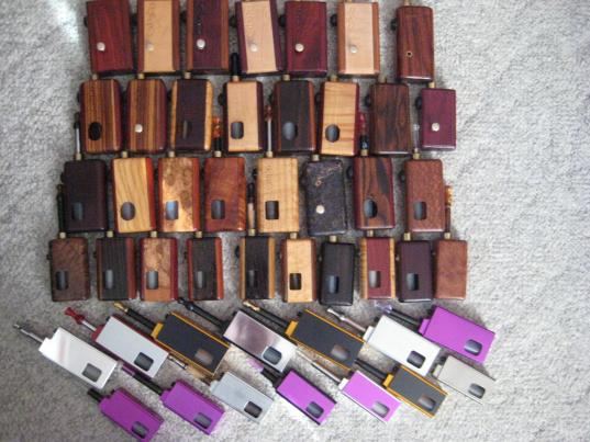 Left to Right, Top to Bottom:

Wood Brazilian Cherry
Wood Brazilian Cherry/Maple/Purpleheart
Wood Cherry/ Purpleheart& Bloodwood
Wood Purpleheart/Oak
Wood Purpleheart/Bloodwood
Wood Jatoba/Maple
VV Woodvil Bubinga

Woodvil Padauk/Zebra
Woodvil Purpleheart/Zebra
Woodvil Oak/Padauk
Woodvil Cocobolo/Curly Maple
Woodvil Jatoba/Rosewood & Jatoba
Woodvil Purpleheart/Curly Maple
Woodvil Walnut/Bocote
Mini Wood Purpleheart

Woodvil Cocobolo
Woodvil Padauk/White Ash
Woodvil Jatoba/Teak
Woodvil Curly Fiddleback KOA
Woodvil Curly Oak
Woodvil Stabilized Burl
Woodvil Purpleheart/Bocote
Woodvil Lacewood

Woodvil 18490 Fiddleback Royal Black Walnut
Woodvil 18490 Utile/Ebony
Woodvil 18490 Bloodwood/Spalted Maple
Mini Woodvil Jatoba/Black Palm
Mini Woodvil Quartersawn Oak/Wenge
Mini Woodvil Walnut/Birdseye Maple
Mini Woodvil Ebony
Mini Woodvil CurlyMaple/Bloodwood
Mini Woodvil Cocobolo
Mini Woodvil Redwood Burl

Grand Polished Tumbled
Grand Red/Silver
Grand Gold/Black
Grand Polished Black/Polished Monte
Grand Polished Gold/Black
Grand Tumbled
Grand Purple

Mini Polished Purple
Mini Polished Purple/Purple
Mini Tumbled
Mini Black/Purple
Mini Polished/Purple
Mini Gold/Polished Black
Mini Nickle