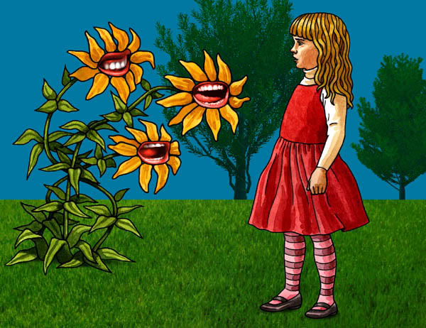 Little Girl in a Savage Garden
