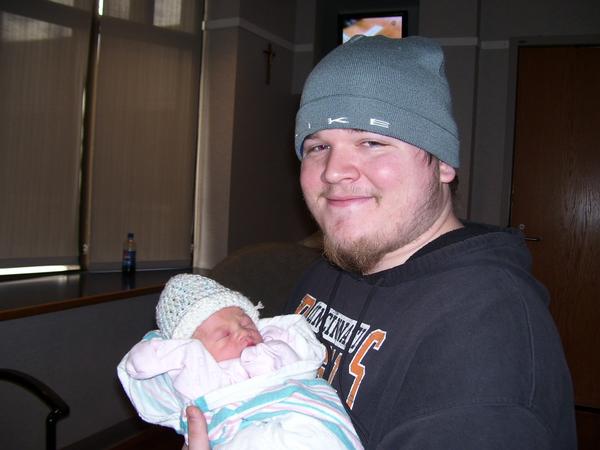 Me and my daughter Hannah when she was born.