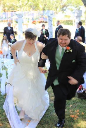 Me and my hubby during our big exit 6/18/2011!