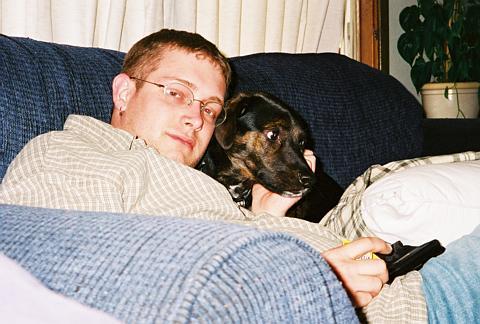 Me and my old dog.