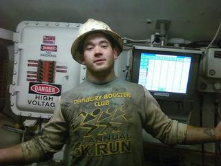 Me at work on Patterson Rig 73 in the doghouse....