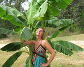Me by banana trees